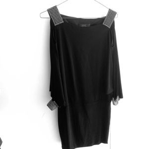 Off shoulder mini dress with sparkles